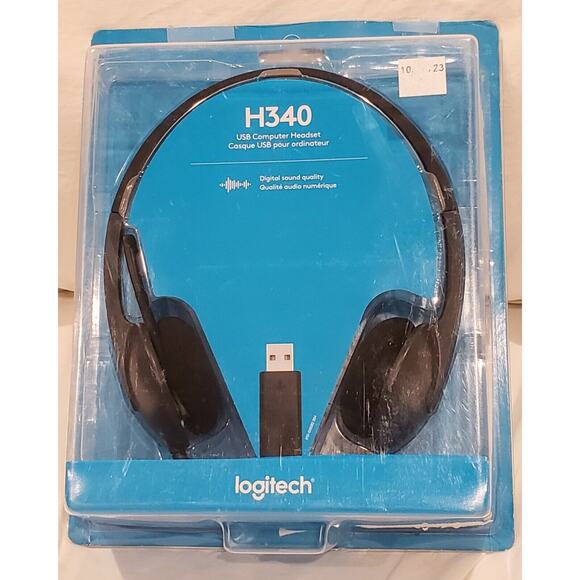 Logitech H340 USB PC Headset w/ Noise Cancelling Microphone New in Package NEW - Picture 1 of 2
